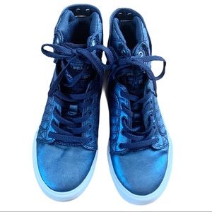 Supra Metallic Blue SkyTop Shoes Boys Size 1